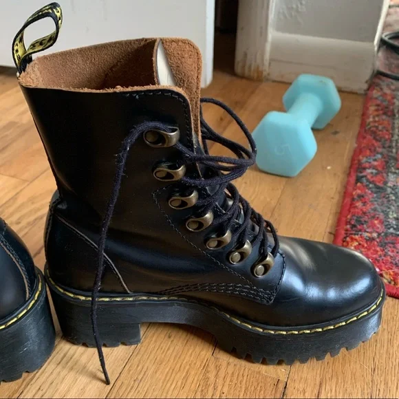Dr. Martens Black Leather Boots - Picture 5 of 10
